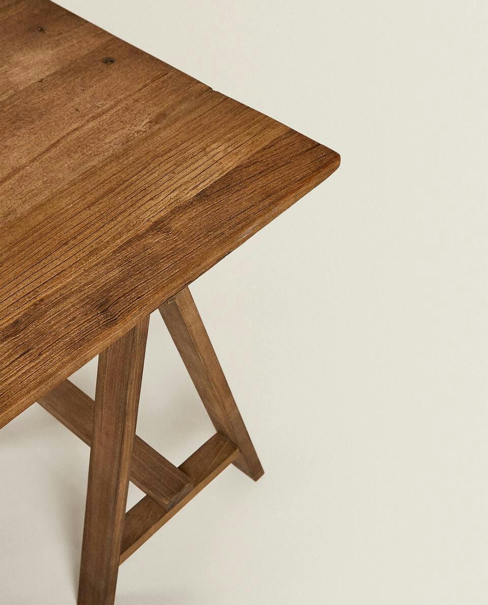 ELM WOOD TRESTLE TABLE