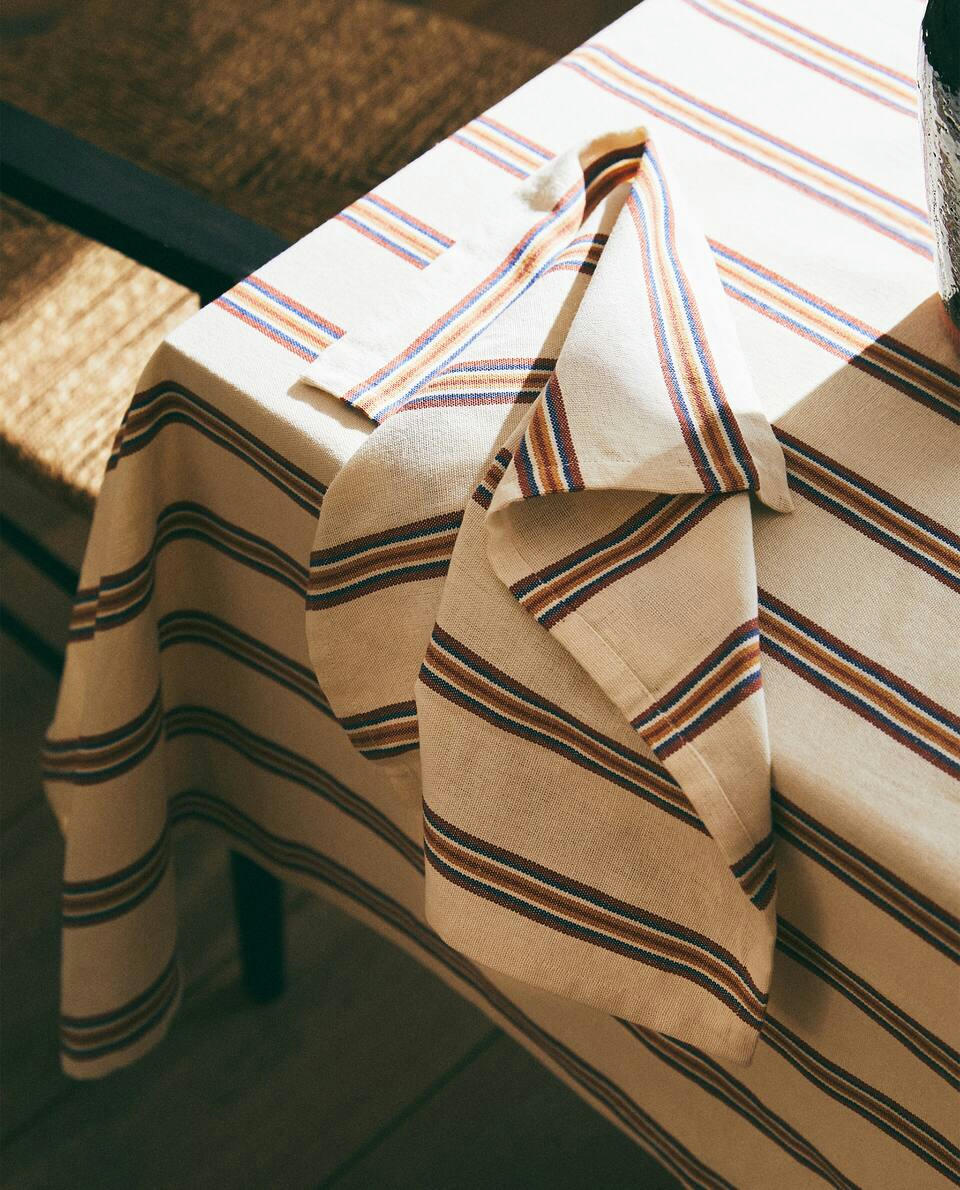 DYED THREAD STRIPED NAPKIN