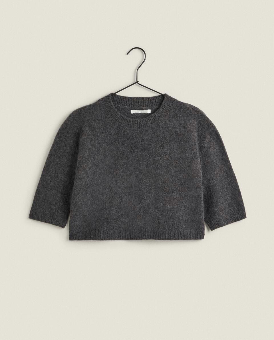 CROPPED CASHMERE SWEATER