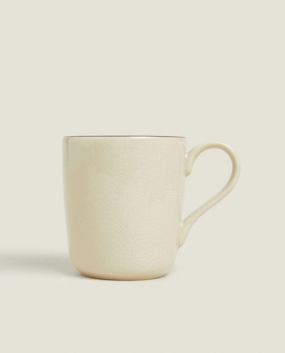 STONEWARE MUG WITH RIM