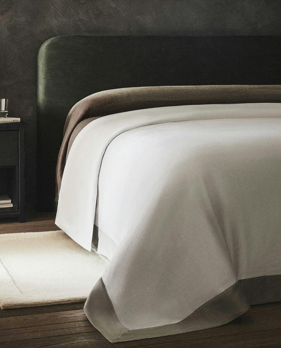 BORDERED SATEEN DUVET COVER