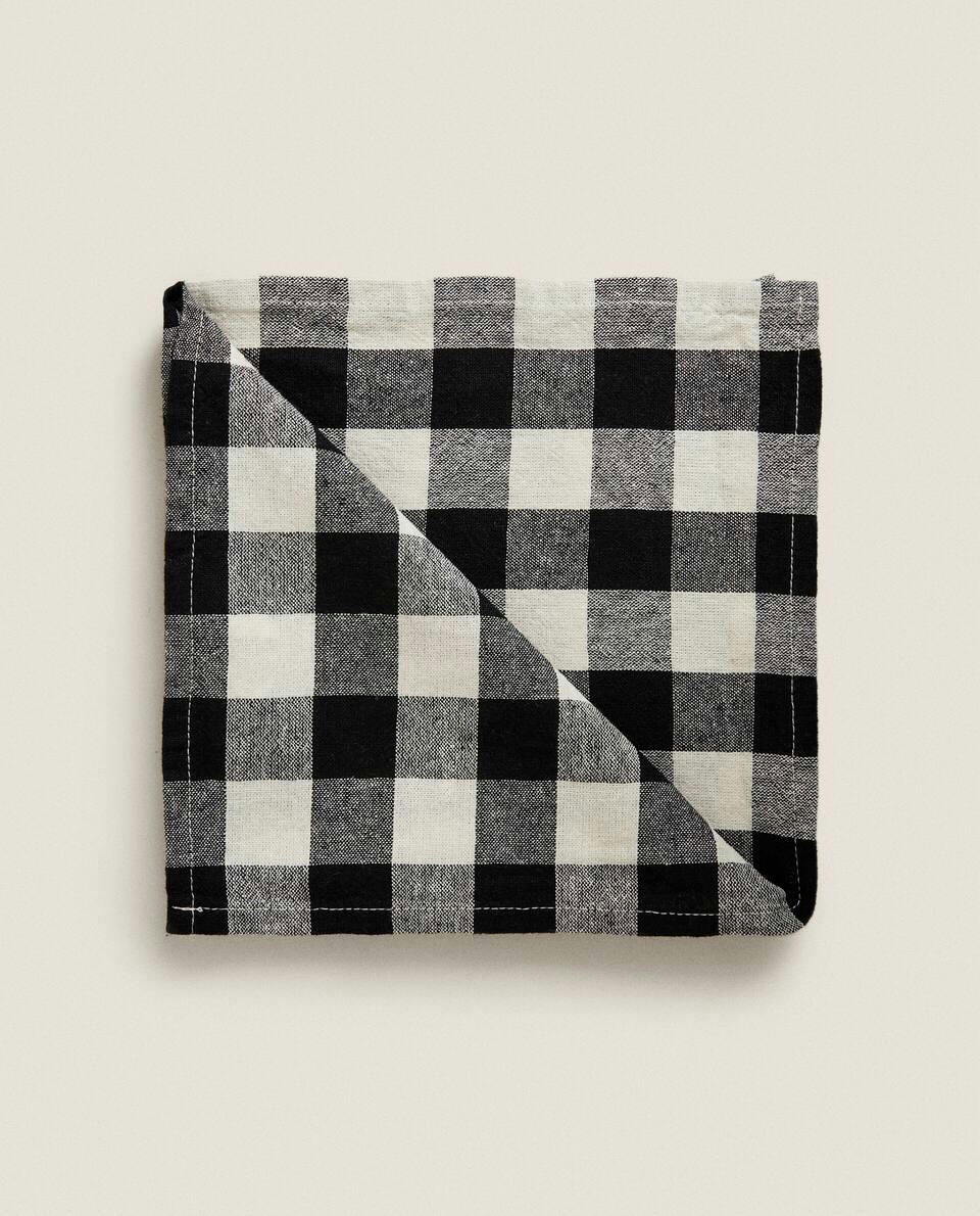 CHECK LINEN NAPKIN (PACK OF 2)