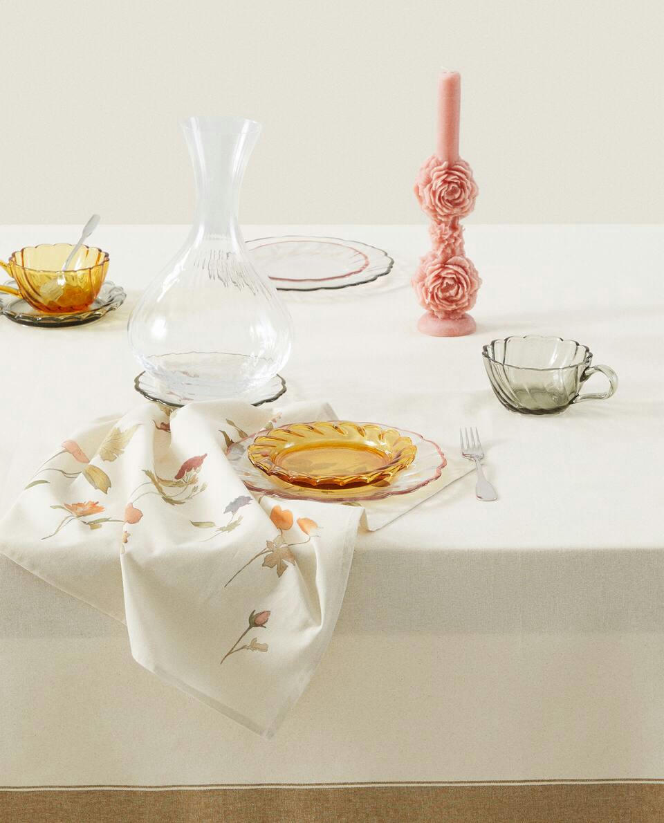 DYED THREAD COTTON TABLECLOTH