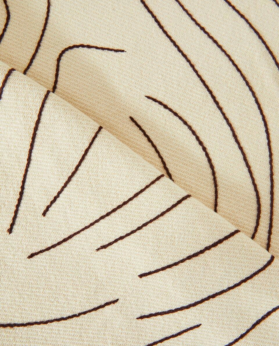 COTTON MULTI-PURPOSE FABRIC WITH EMBROIDERED BIRDS