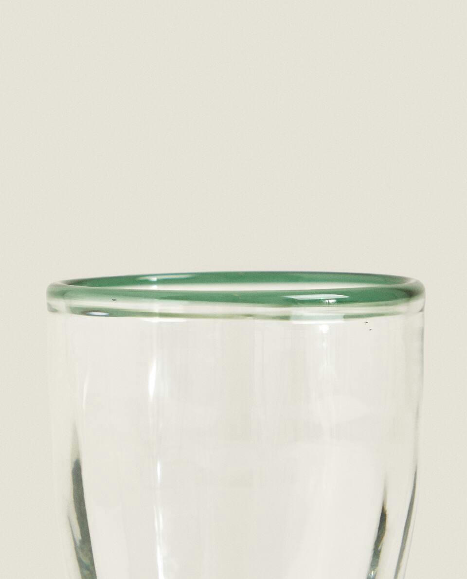 COLOURED GLASS TUMBLER