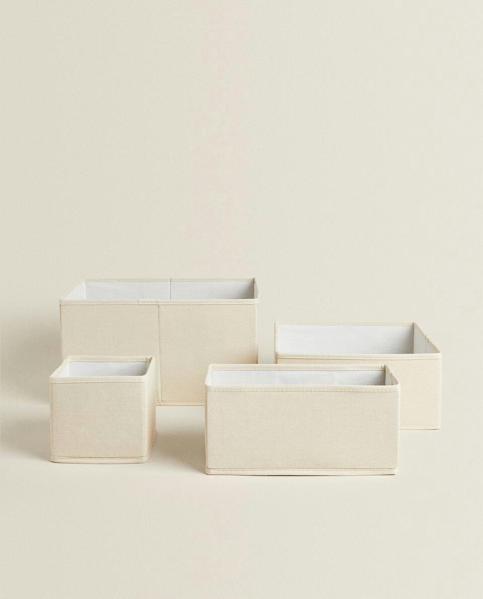 FOLDABLE COTTON STORAGE BOX