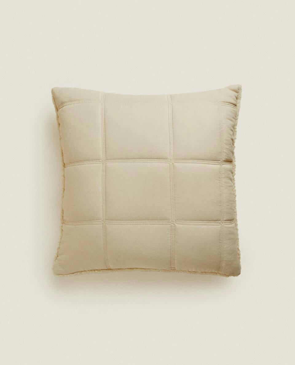 REVERSIBLE CHECK CUSHION COVER