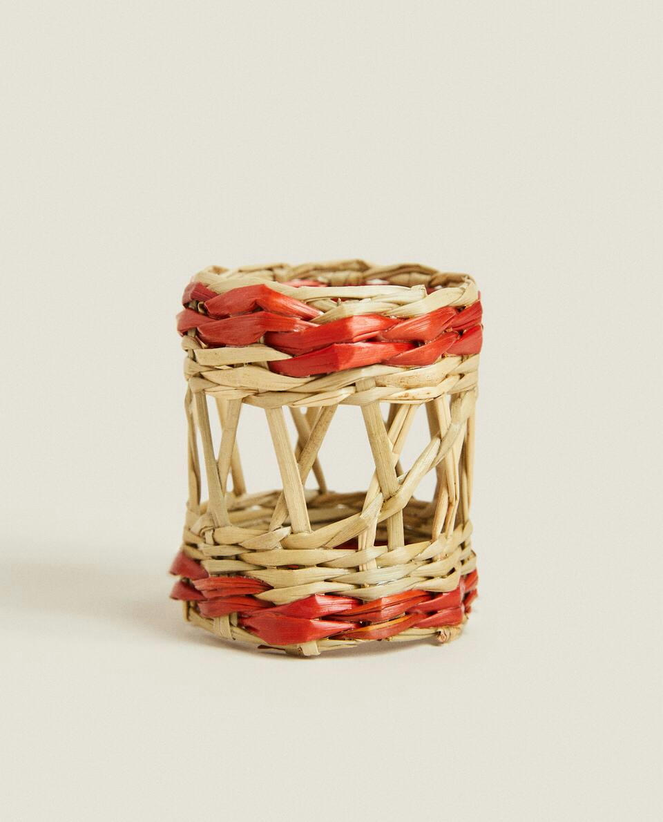 COLOURED FIBRE NAPKIN RINGS (PACK OF 4)