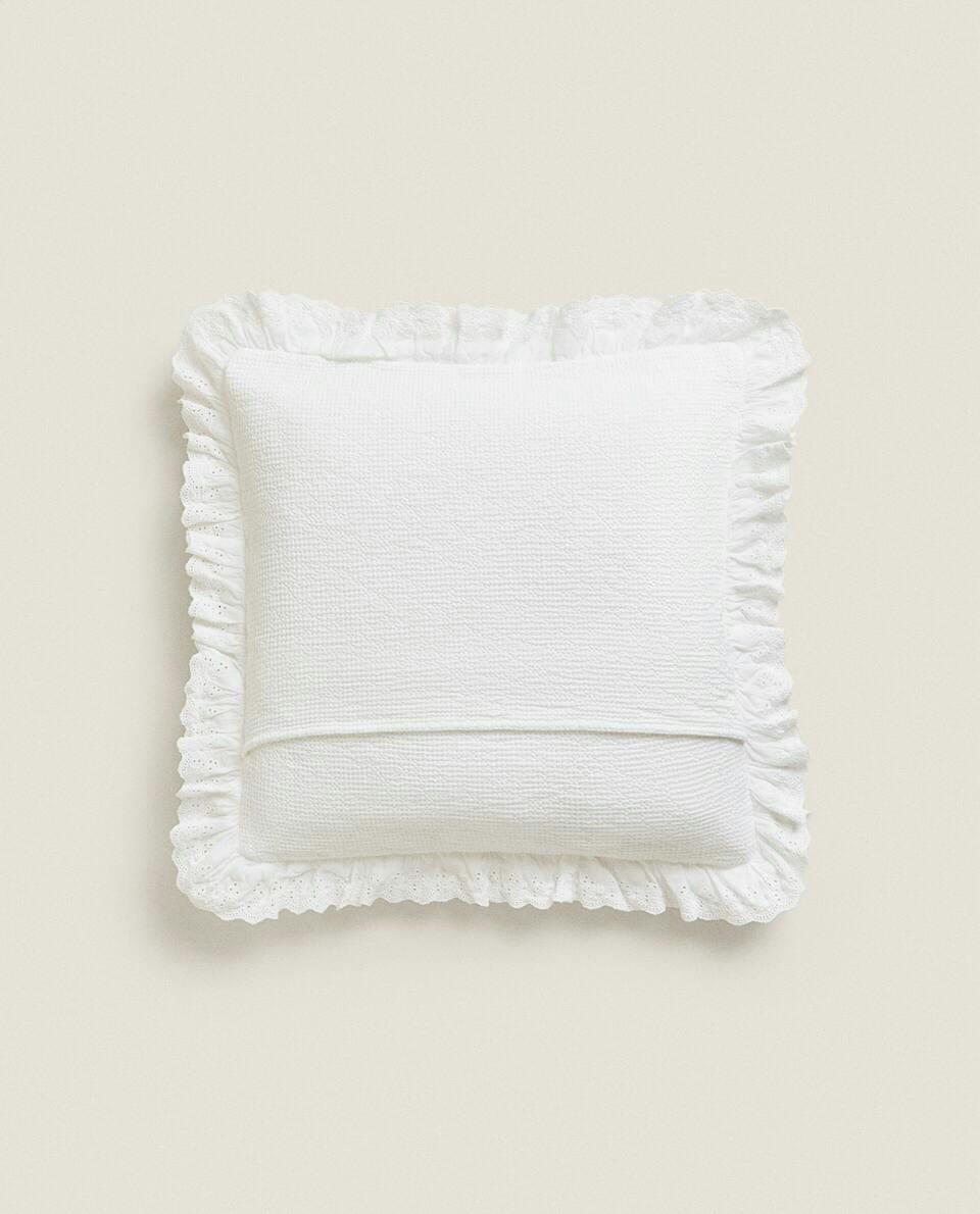 COTTON JACQUARD CUSHION COVER