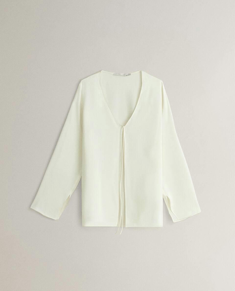 ECRU SILK BLOUSE