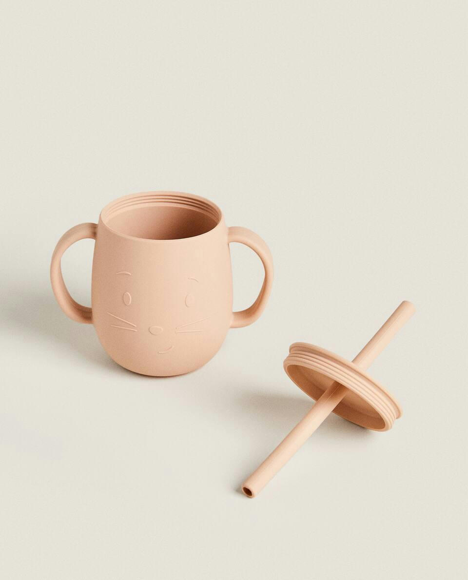 MOUSE SILICONE TUMBLER WITH STRAW