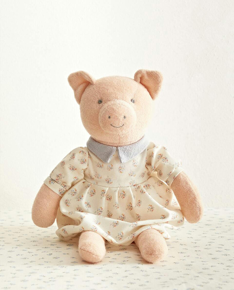 CHILDREN’S PIG IN DRESS SOFT TOY