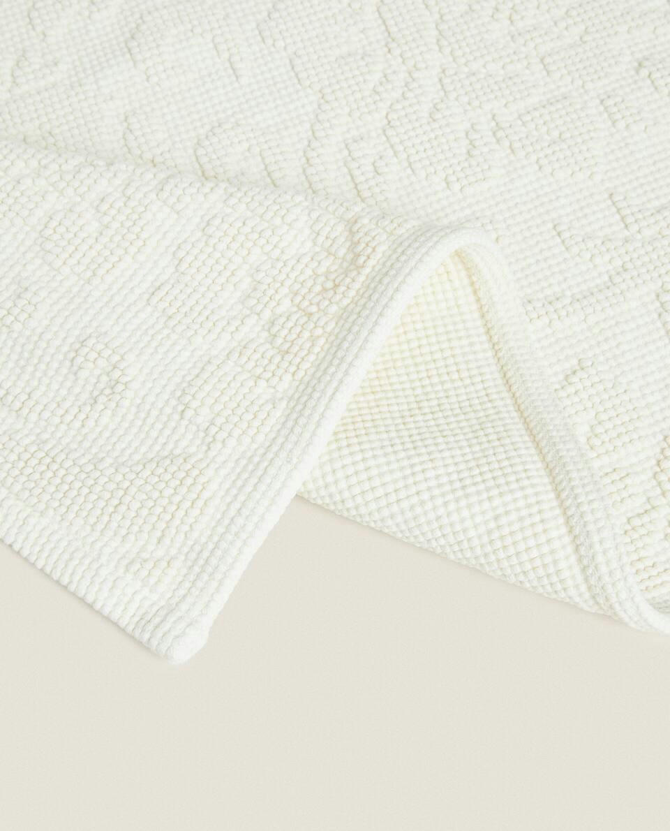 FLORAL JACQUARD BATH MAT