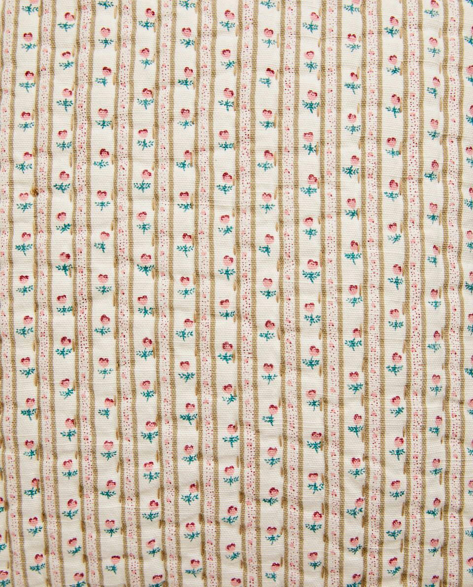 FLORAL COTTON CHRISTMAS CUSHION COVER