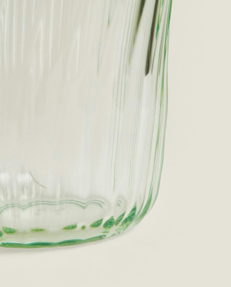 COLOURED JUG WITH LINES