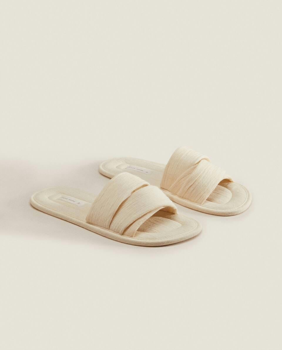 MUSLIN OPEN SLIPPERS