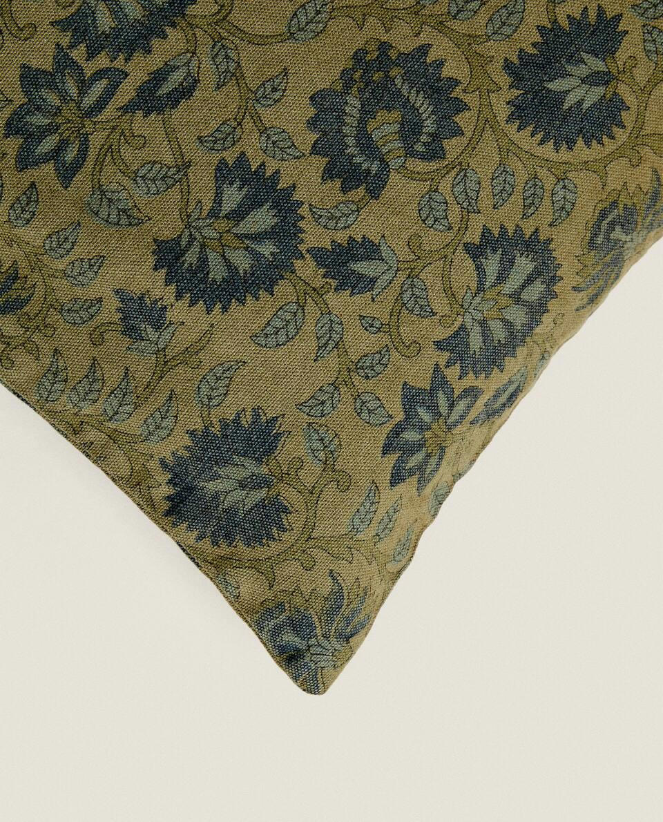 FLORAL PRINT CUSHION COVER