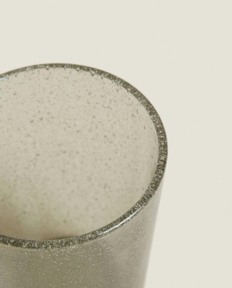BUBBLE-EFFECT GLASS TUMBLER