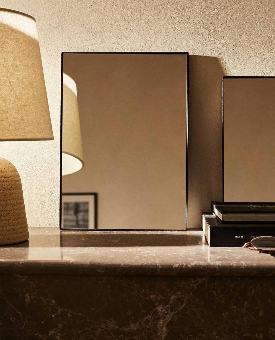 MIRROR WITH METAL FRAME