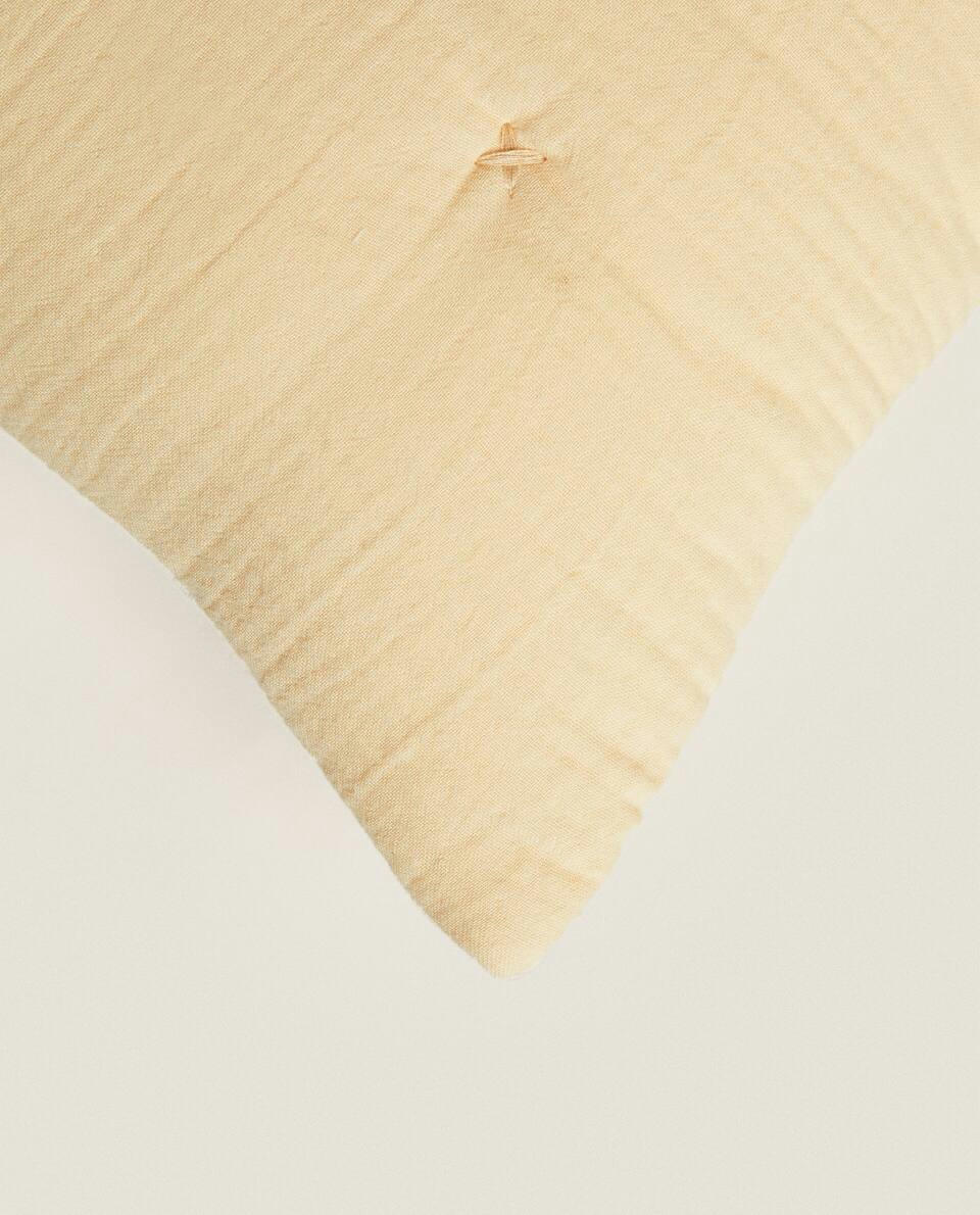 CHIFFON AND COTTON JERSEY CUSHION COVER