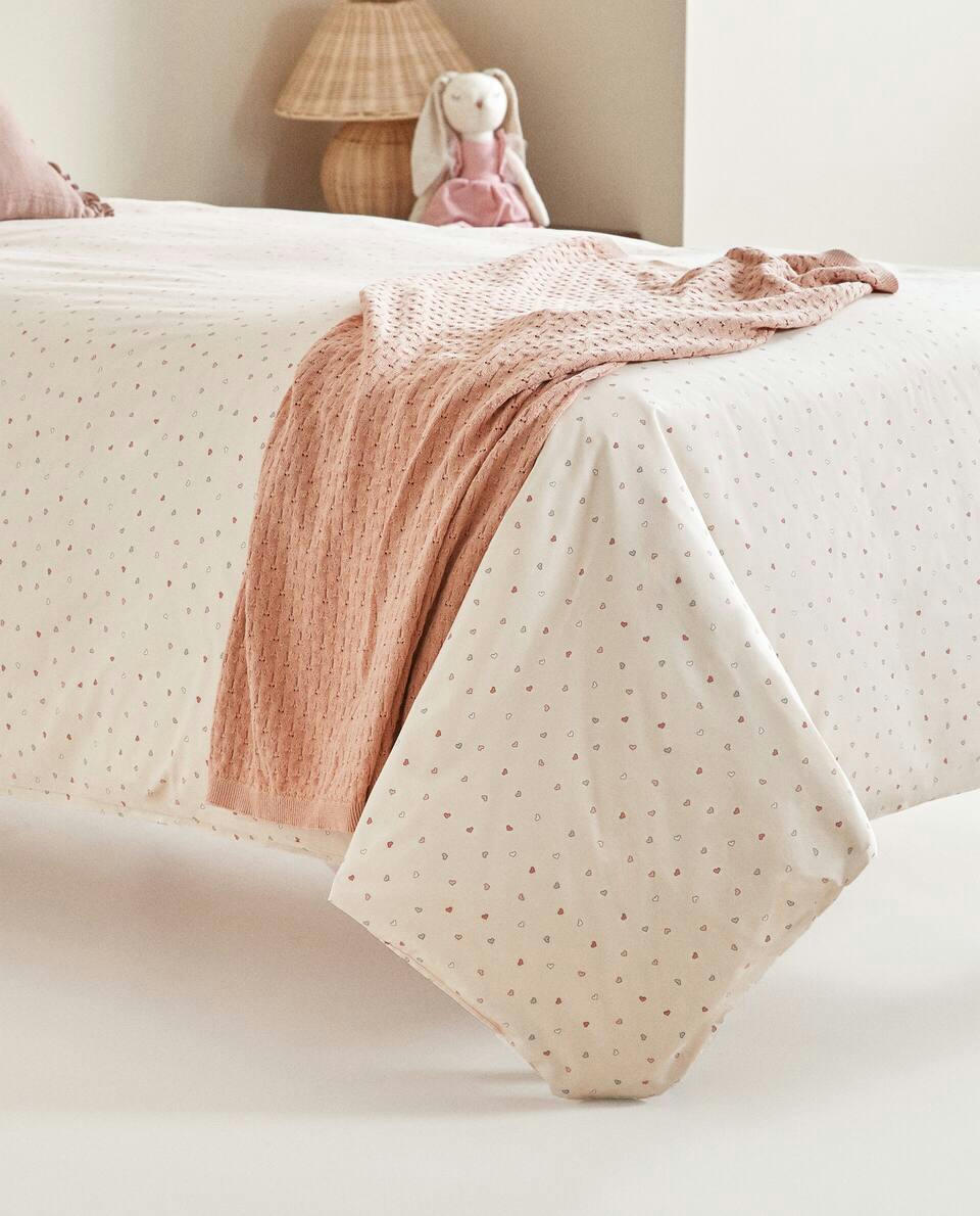 HEART PRINT DUVET COVER