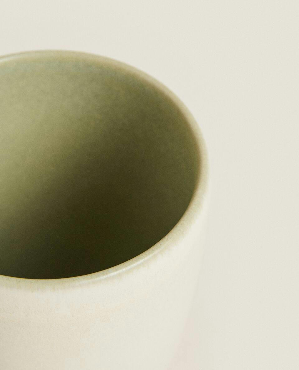 COLOURED STONEWARE TUMBLER