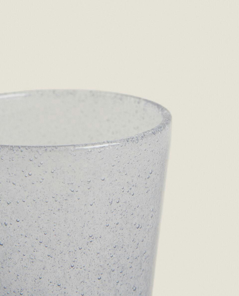 BUBBLE-EFFECT GLASS TUMBLER