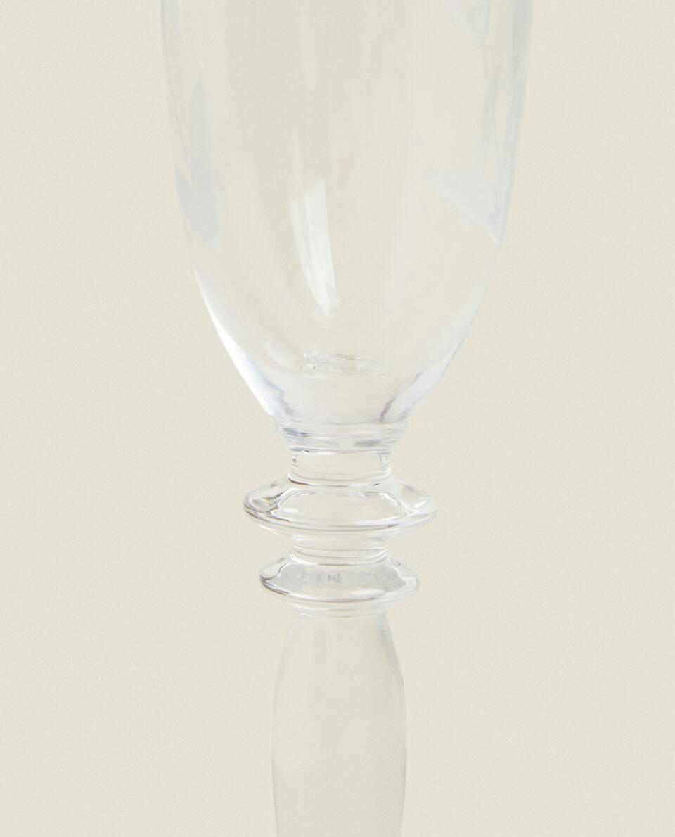 CRYSTALLINE CHRISTMAS FLUTE GLASS