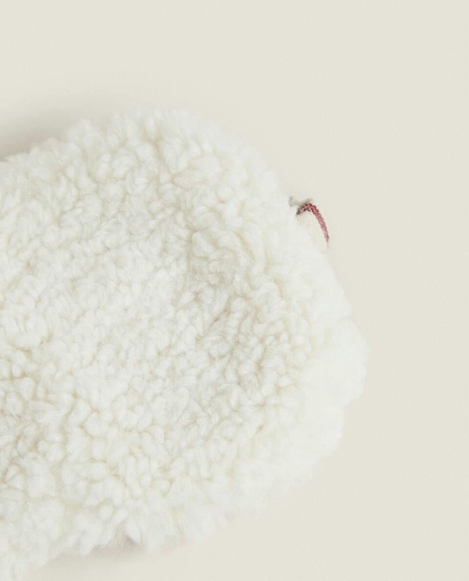 FAUX SHEARLING EYE MASK