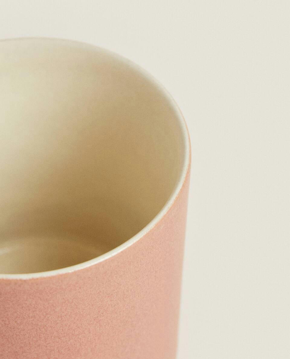 COLOURED STONEWARE MUG