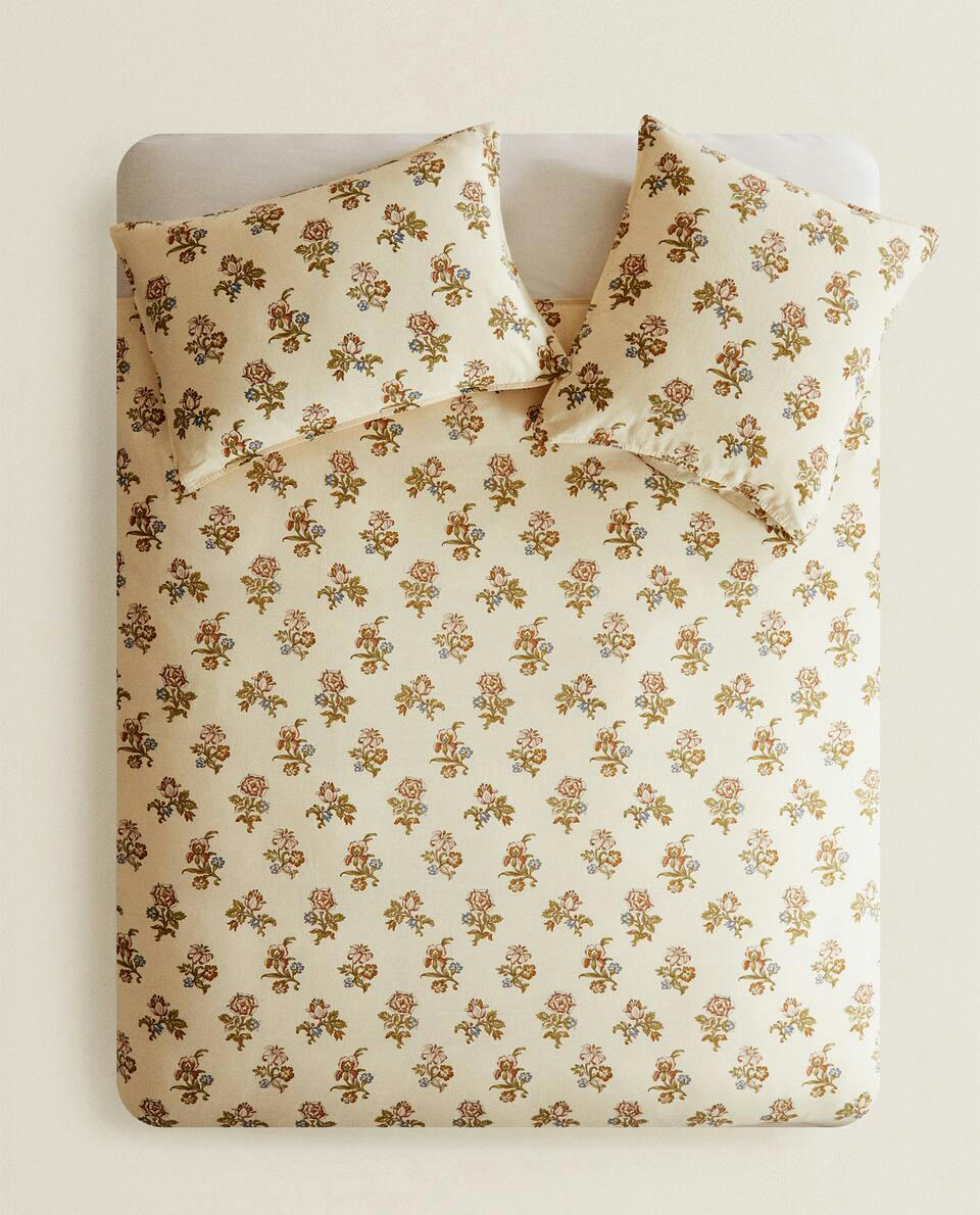 FLORAL PRINT DUVET COVER