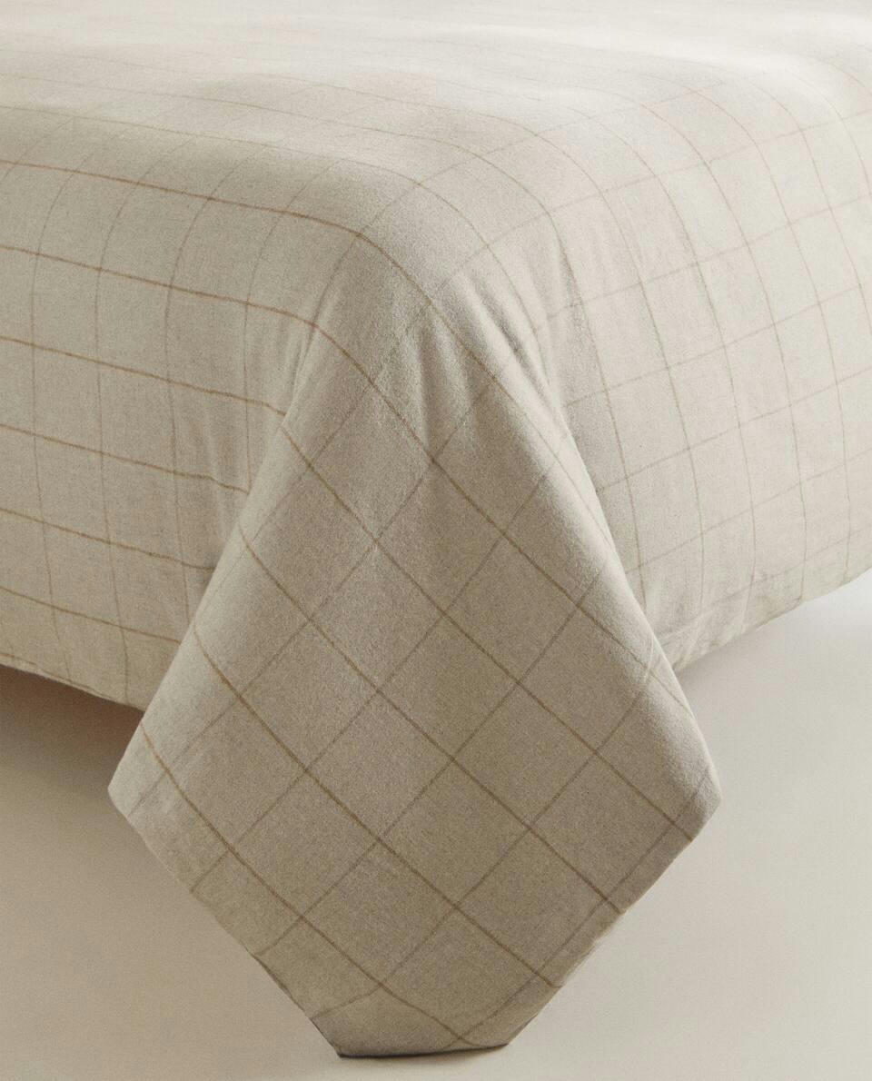 CHECK FLANNEL DUVET COVER