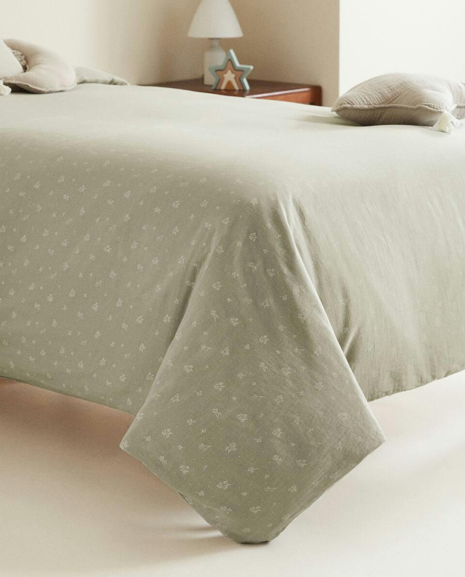 CLOVER COTTON MUSLIN FITTED SHEET