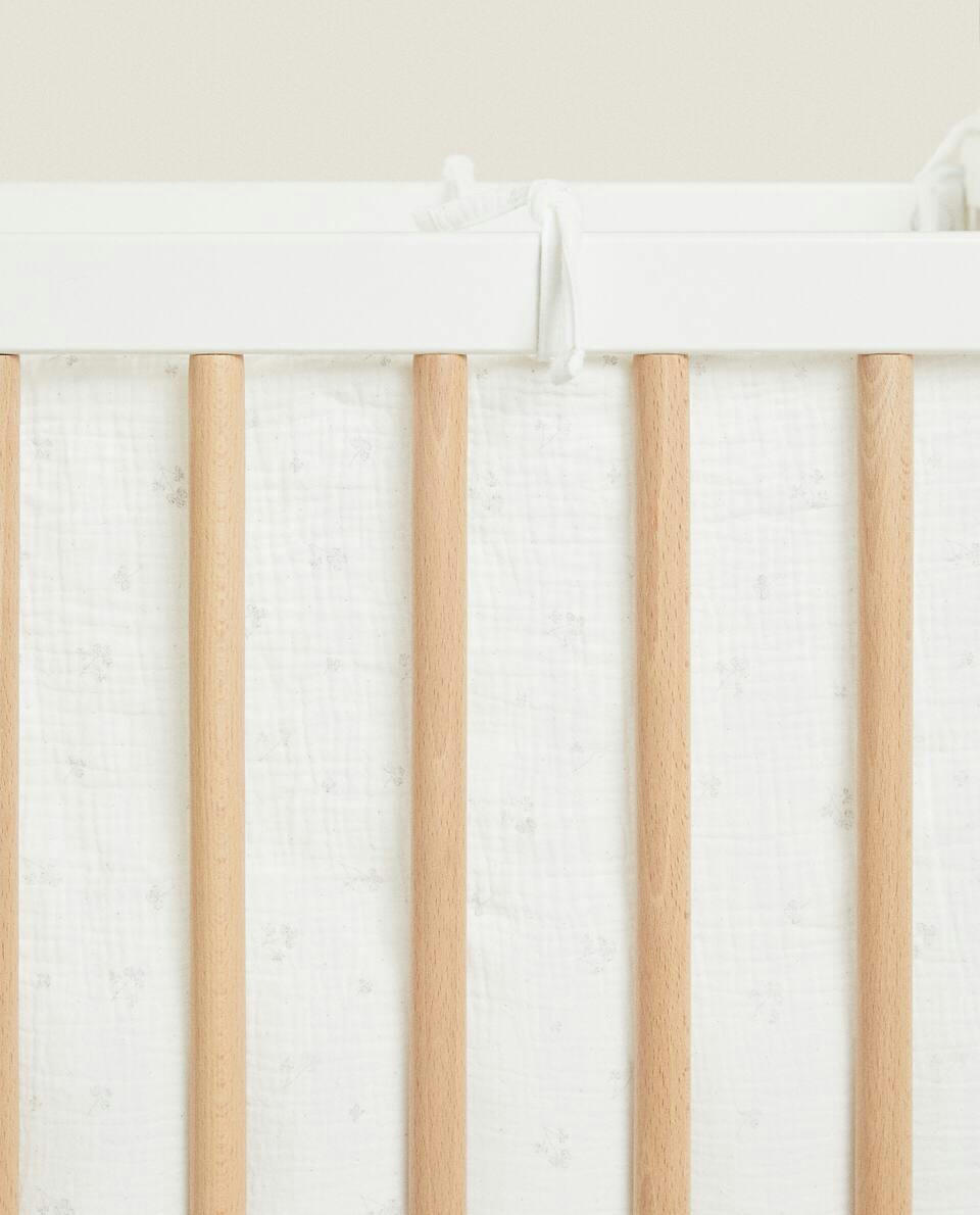 COT BUMPER COVER WITH CLOVER PRINT