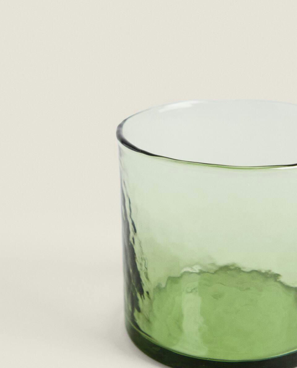 HAMMERED GLASS TUMBLER