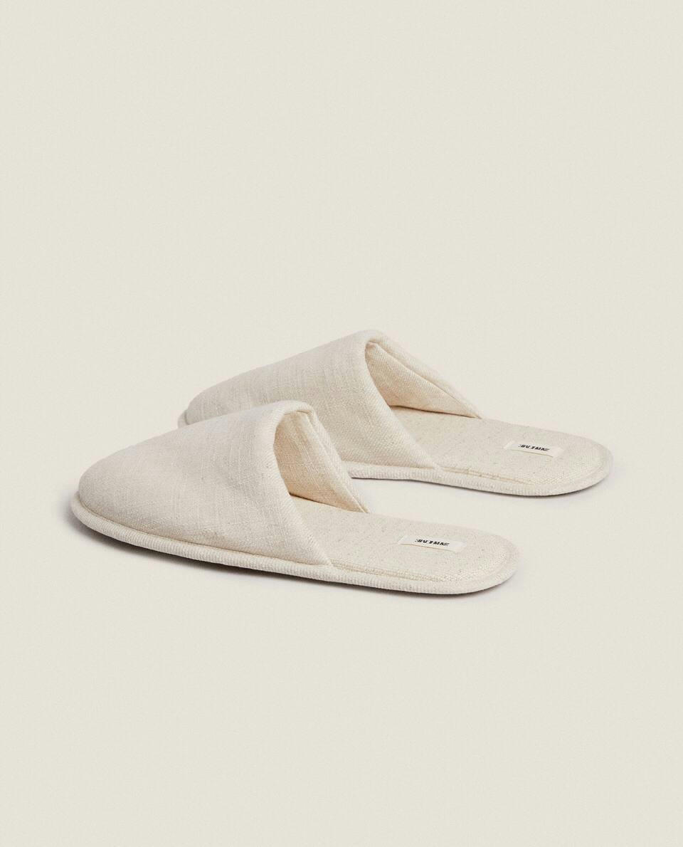 LINEN SLIPPERS