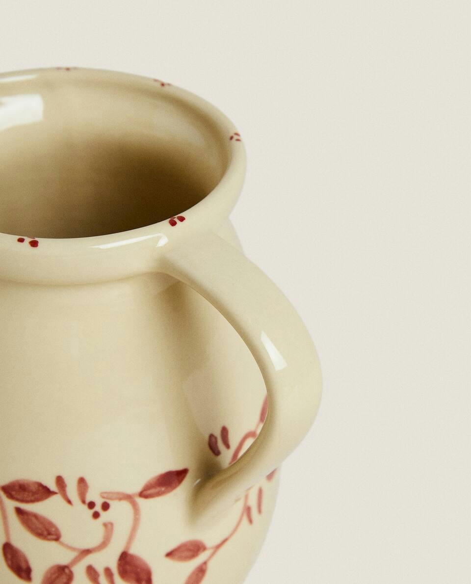 PAINTED CERAMIC CHRISTMAS JUG