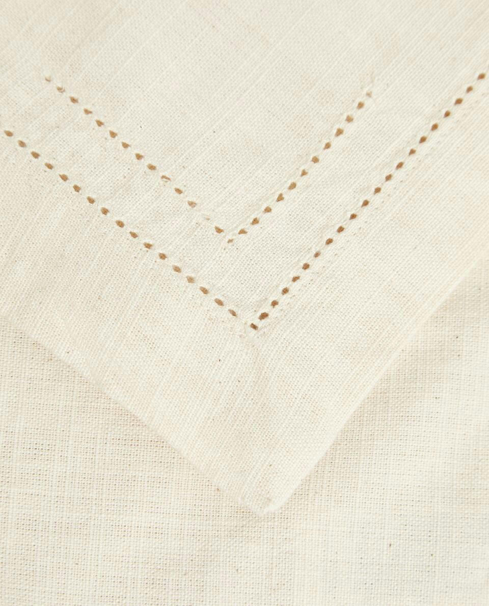 HEMSTITCHED COTTON NAPKINS (PACK OF 2)