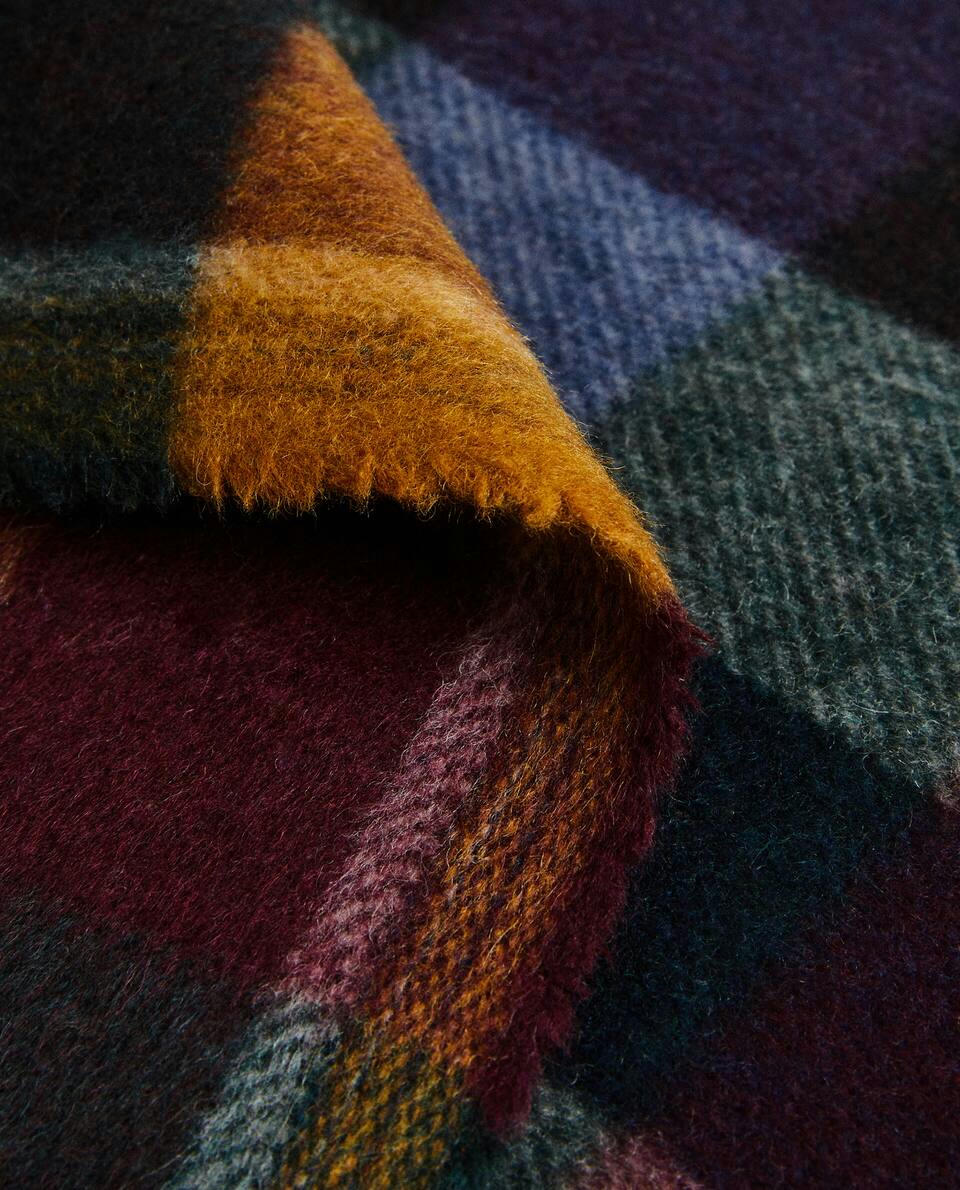 MULTICOLOURED CHECKED WOOL BLANKET