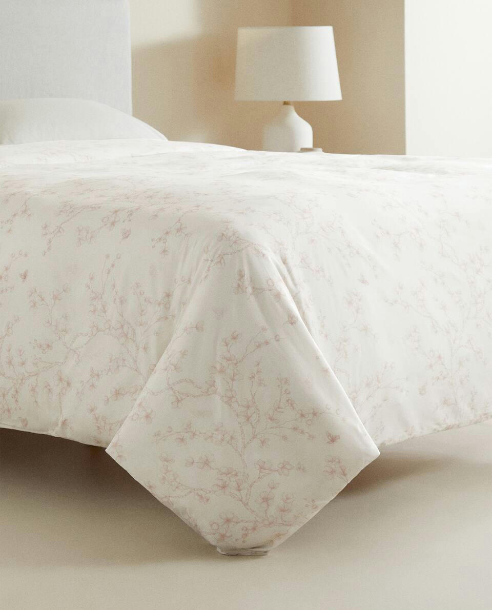 SATEEN FLORAL DUVET COVER
