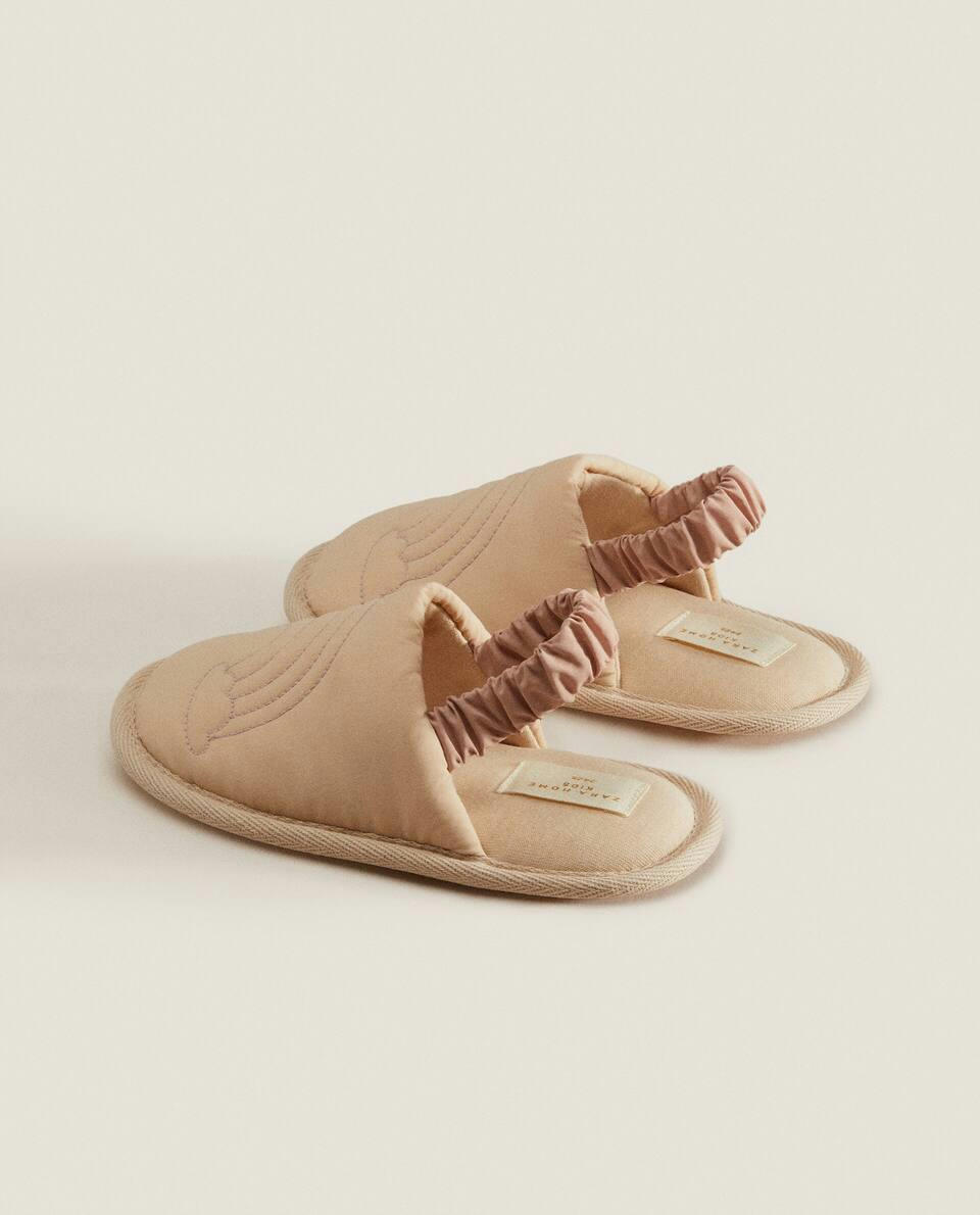 EMBROIDERED RAINBOW SLINGBACK SLIPPERS