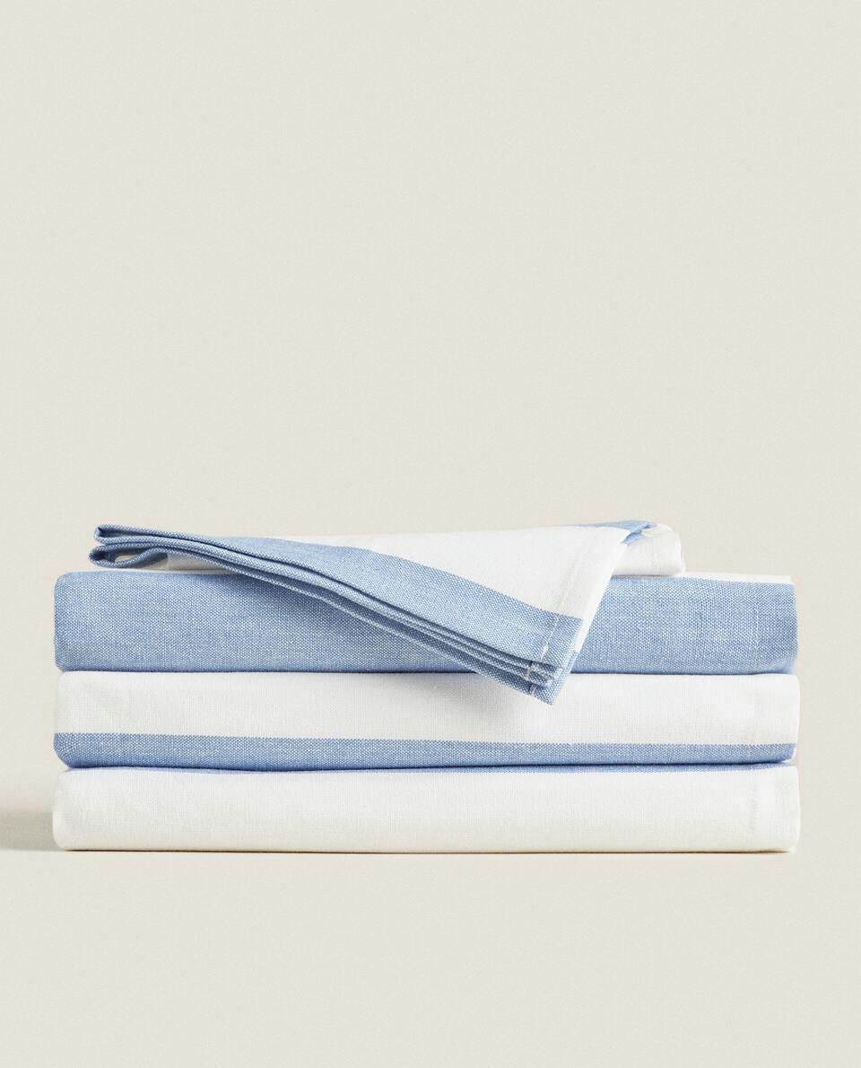 STRIPED COTTON TABLECLOTH