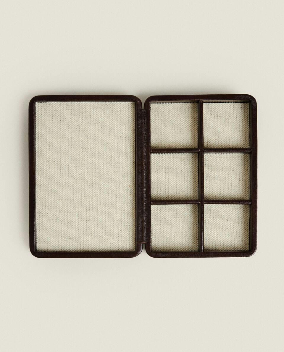 RECTANGULAR LEATHER JEWELLERY BOX