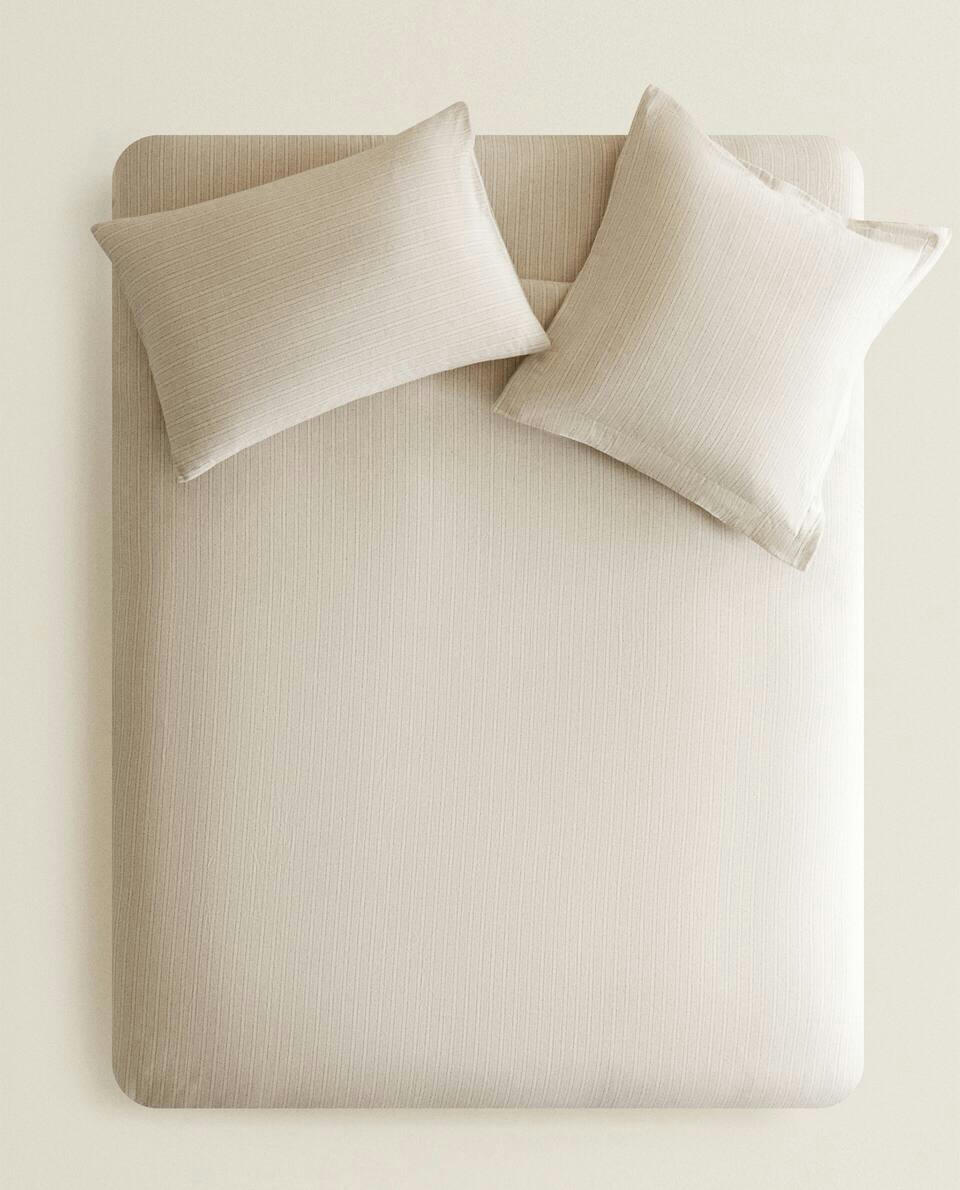 STRIPED FLANNEL DUVET COVER