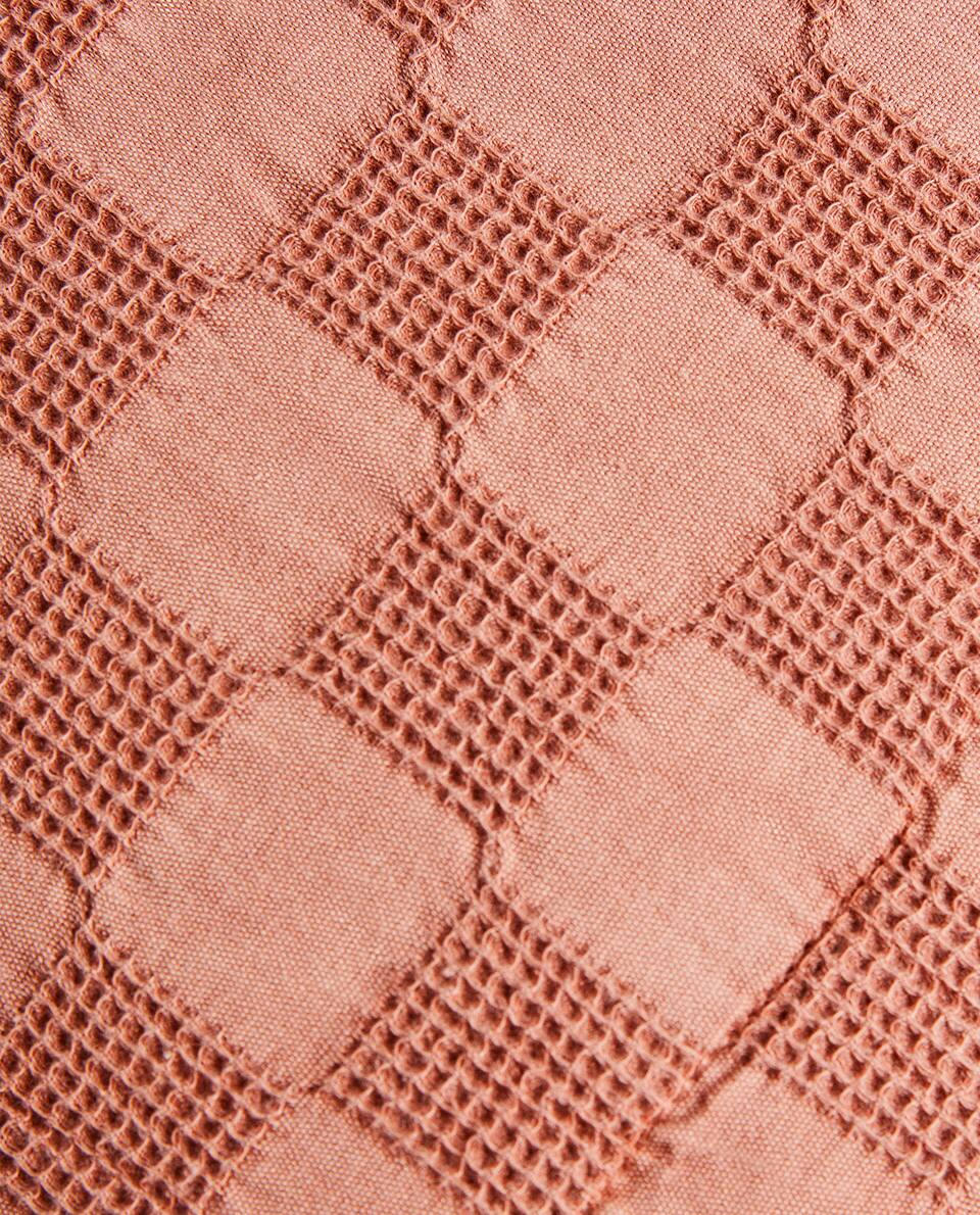 WAFFLE-KNIT CUSHION COVER