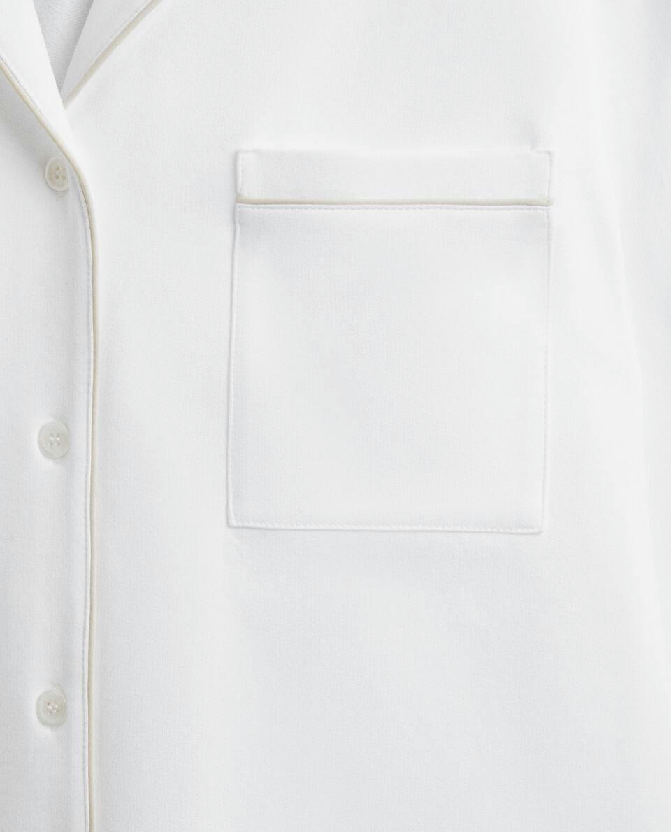 NAPPED SHIRT WITH TRIM