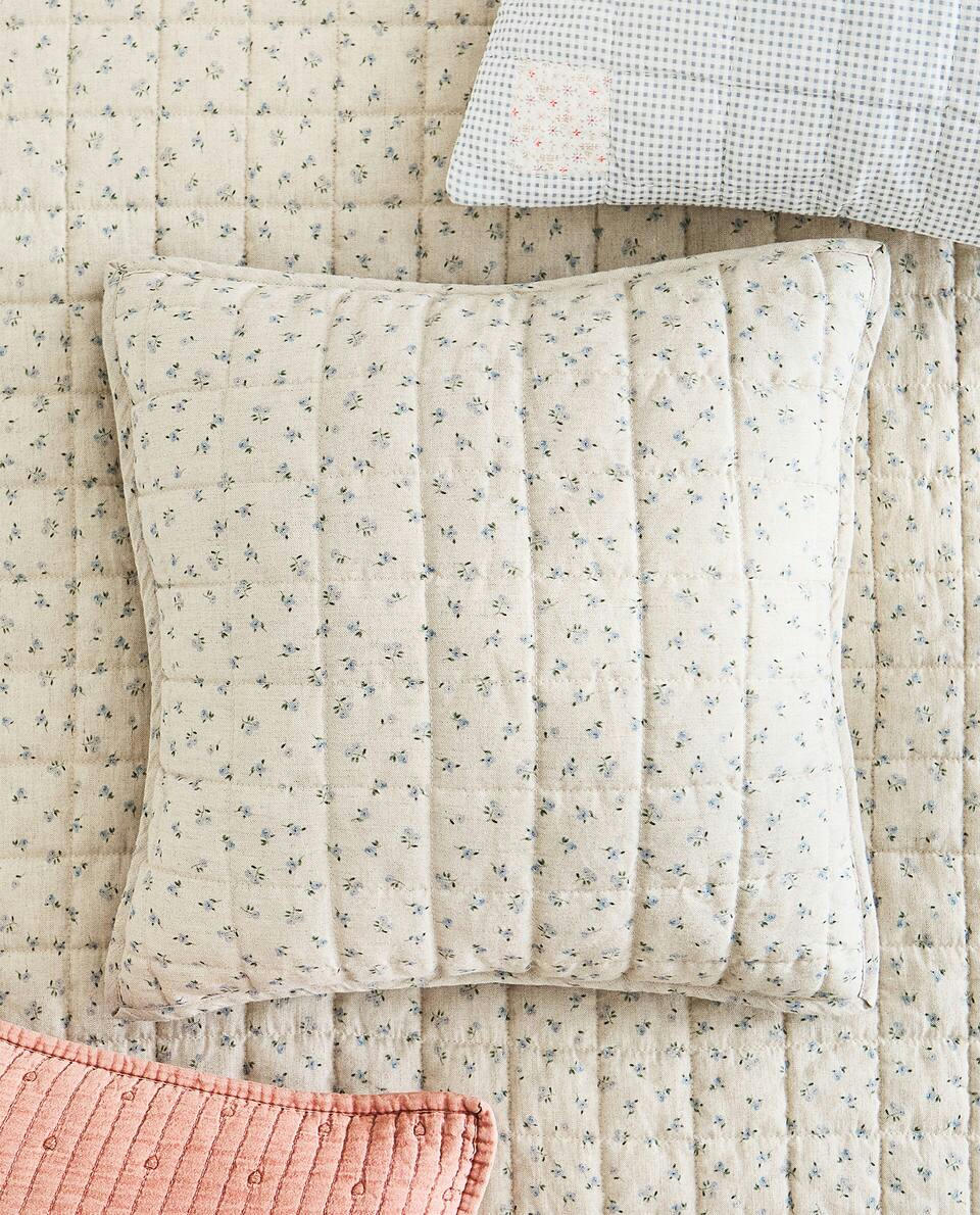 FLORAL PRINT CUSHION COVER