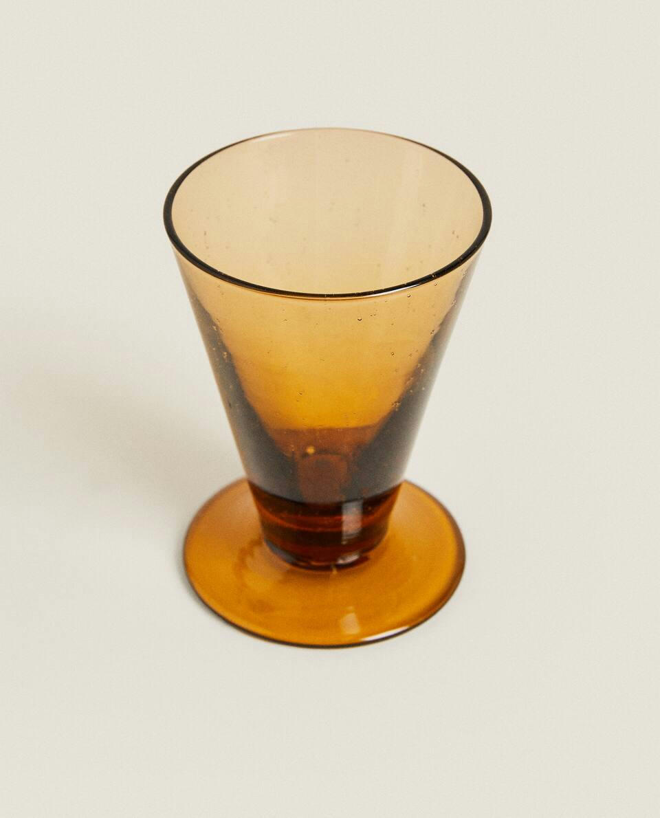 SMALL GLASS WITH BUBBLES