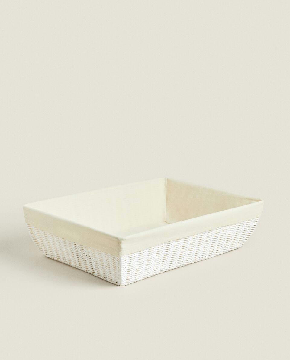 IRONING BASKET WITH FABRIC LINING