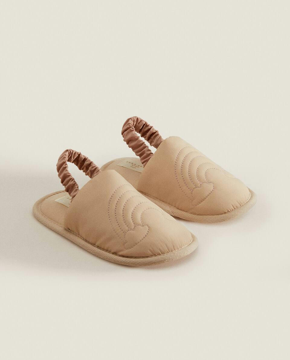 EMBROIDERED RAINBOW SLINGBACK SLIPPERS